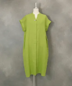 Льняное платье, расшитое бисером Studio Picone, цвет Light Green(059)