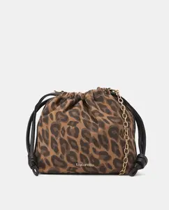 Сумка-ведро с анималистичным принтом Tintoretto, коричневый