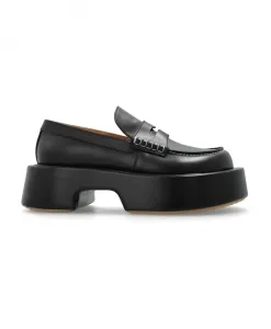 Лоферы на платформе из черной кожи Jw Anderson, черный