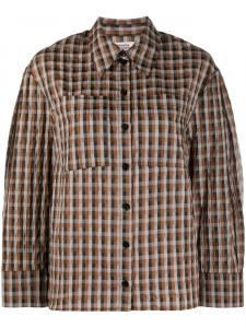 Baum Und Pferdgarten рубашка в клетку гингем с пышными рукавами, коричневый