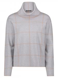 Вязаный свитер с люрексом в серо-бежевой расцветке Betty Barclay