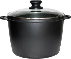 Кастрюля 6,8 л, литой алюминий, антипригарное покрытие, диаметр: 24 см, высота: 20 см, черная, Казань Olymp