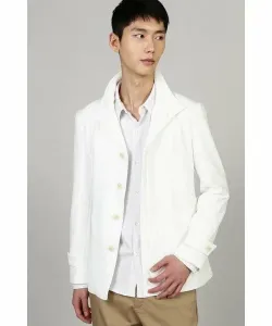 Куртка-стойка ZERO от TORNADO MART с тисненым клетчатым узором, цвет White