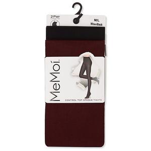 Колготки Control Top solid microfiber, 2 шт Memoi, Wine Black