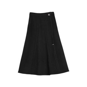 ELLE Повседневная длинная юбка для женщин, темно-серая, утепленная, средней длины, силуэт А-силуэта