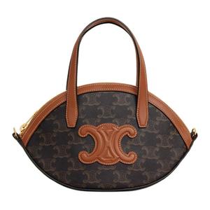 CELINE Кожаная сумка через плечо, коричневая, модель Crossbody Bag