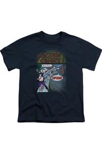 Футболка с быстрой сменой "Супермен" для детей с коротким рукавом Gildan, темно-синий