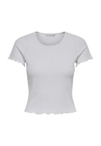 Футболка, гофрированный край, укороченная, женская ONLY, белый