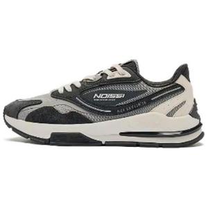 Вертикальная и горизонтальная амортизация Износостойкие низкие кеды мужские черно-серые QIAODAN