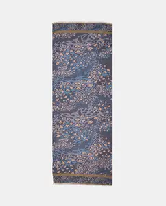 Женский шарф с принтом под звериную шкуру Naulover, синий