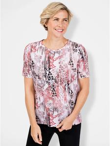 Футболка с круглым вырезом и принтом кораллово-графитового цвета WITT WEIDEN