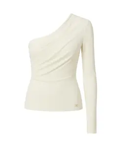 Топ на одно плечо Elisabetta Franchi, бежевый