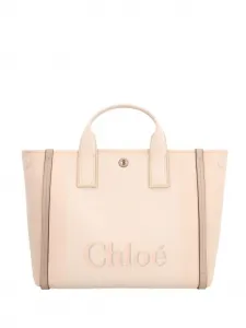 Маленькая сумка-тоут Carry с логотипом Chloé, розовый