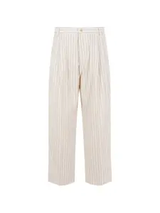 Укороченные брюки в полоску Hed Mayner, бежевый