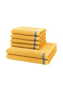 Набор полотенец Ross Smart, 6 штук, 100x50/140x70 см, желтый