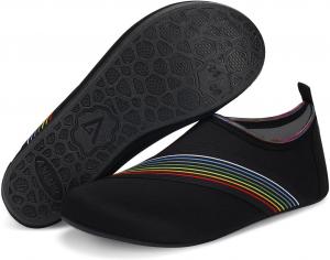 Водные туфли ANLUKE Barefoot Aqua Yoga, быстро сохнущие пляжные плавательные и серфовые носки для женщин и мужчин, черный