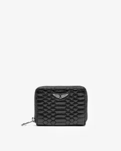 Кожаный кошелек Mini ZV Matelasse Zadig & Voltaire, черный