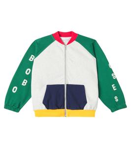 Хлопковый худи на молнии Bobo Choses, разноцветный