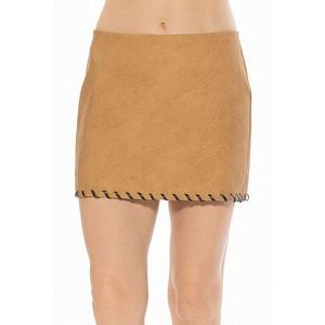 Мини-юбка с деталью whipstitch Alexia Admor, Camel