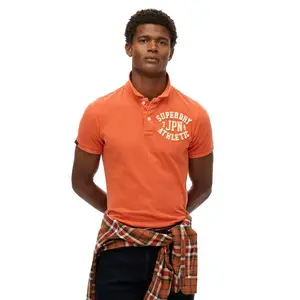 Поло с коротким рукавом Superdry Vintage Athletic, оранжевый