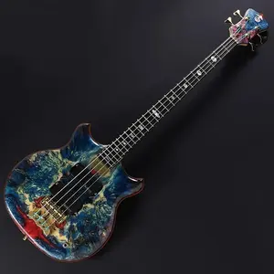 ALEMBIC SCSB4 Buckeye Resin [Stanley Clark Signature Deluxe с боковыми синими светодиодами]