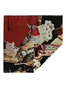 Шарф с принтом "пэтчворк" TALKING WALLS, черный