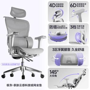 Кресло Xihao C300 эргономичное, для длительного сидения, игровое, для дома, спальни, офиса, с вращающимися подлокотниками 360°, Max Flocked Special Mesh 5