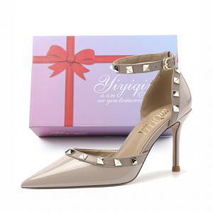 Туфли Slim Heel High Heels 9cm Women's Nude Gift Box Set Take the Qin, Nude