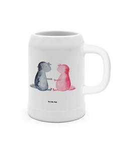 Пивная кружка Аксолотль Любовь без слов в белом цвете Mr. & Mrs. Panda