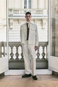 Верхняя рубашка из структурированной ткани прямого кроя. H&M, белый