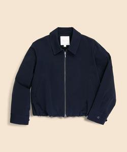 Укороченная блузон на молнии с логотипом BB из полиэстера