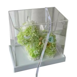 Плюшевая кукла единорог роза бокс 24см высота Janepson, Night Light Angel Unicorn - Acrylic + Gift Box + Gift Bag [Green]