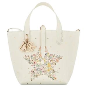 DIOR Кожаная наплечная сумка через плечо дамская сумочка молочно-белая