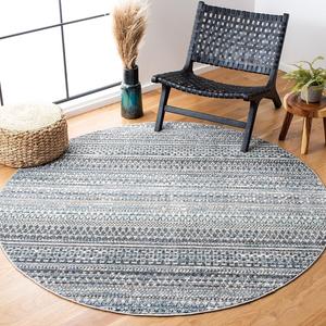 Ковер SAFAVIEH, 122 x 122 см, Sedona Collection Dark Grey/Ivory SED819F Moroccan Boho Tribal Non-Shedding для прихожей, гостиной, спальни или кухни