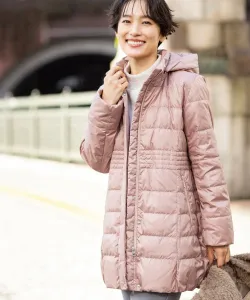 длинное пуховое пальто