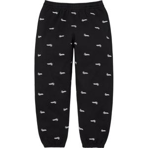 FW25 WEEK18 Repeat Script Sweatpant Вязаные спортивные штаны Unisex Supreme, черный