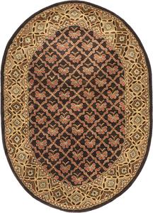 Ковер SAFAVIEH, 138 x 199 см, Classic Collection, овальный, ассорти, ручной работы, традиционный восточный, шерстяной, идеален для помещений с высокой проходимостью в гостиной, спальне (CL302B)