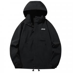 Jeep Ветрозащитная непромокаемая дышащая утепленная куртка унисекс, Black Unlined Jacket