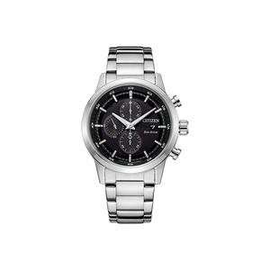 CITIZEN Часы Ecology Drive Collection Solar Quartz Movement Stainless Steel Strap Watch Men's Watch Black Dial, Black