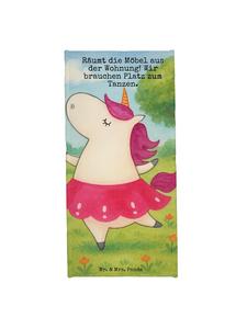 Mr. & Mrs. Panda Пляжное полотенце с изображением единорога-балерины и надписью белого цвета