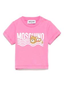 Футболка с логотипом Moschino Kids, розовый