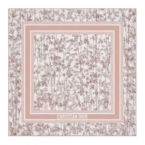 Шёлковый кашемировый шарф унисекс pink DIOR, розовый