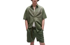 Рубашка мужская бирюзовая Uniqlo, бирюзовый