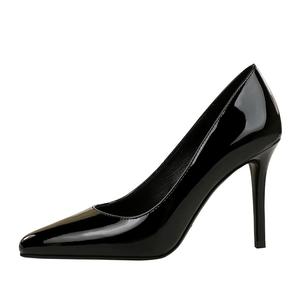 Женские туфли на тонком каблуке и высоком каблуке QITUMAUL, Black[Heel Height 10Cm]
