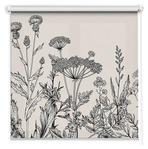 Рулонная штора Tulup Graue Blumen, 150 х 140 см