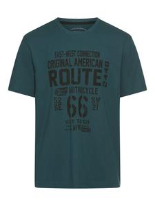 Рубашка с круглым вырезом темно-зеленого цвета Man's World