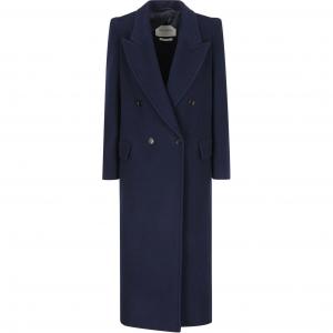 Двубортное пальто Max Mara Albania1234 с длинными рукавами MaxMara, синий