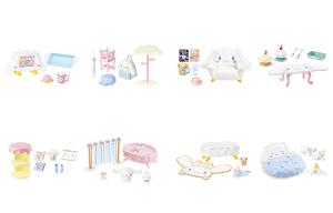 RE MENT Sanrio Cinnamoroll's Room, Cinnamoroll's Room Furniture 100% Play Food Single Mystery Box/Full Box 8 Pcs RE-MENT