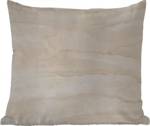 Подушка для улицы - Мрамор - Известняк - Песок - Текстура - 45x45 см - Устойчива к атмосферным воздействиям - Подушка для отдыха - Фотоподушка - Декоративная подушка MuchoWow