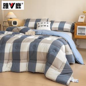 Yalu Одеяло из соевого волокна 220х240 см, 4,9 кг, зимнее, класс А, клетчатый узор